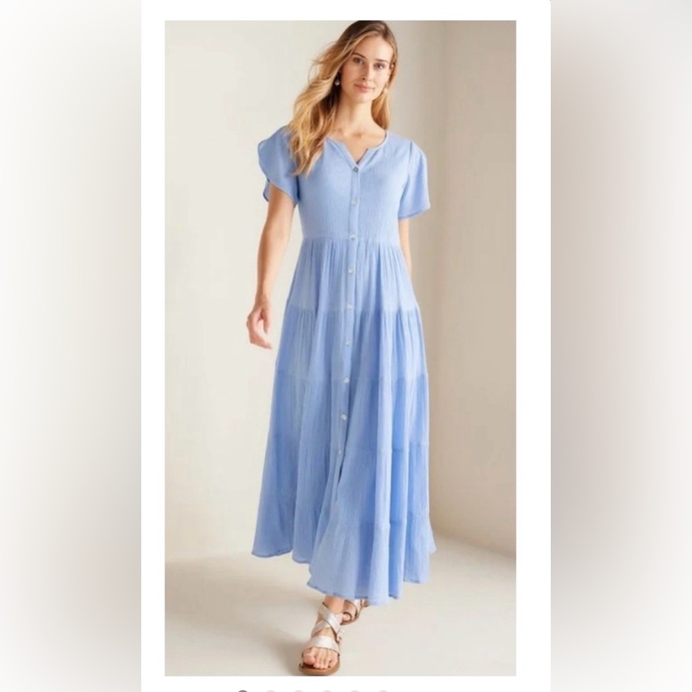 Soft Surroundings Delfos Gauze Maxi Dress